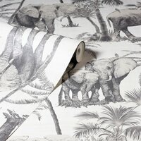 Arthouse Signature Collection behang Safari Elephant Charcoal 296700
