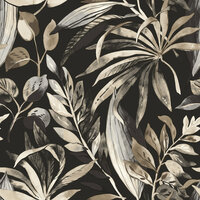 Dutch Wallcoverings Karuna A71203 - Zwart / Beige