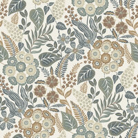 Dutch Wallcoverings Karuna A76601 - Blauw / Beige