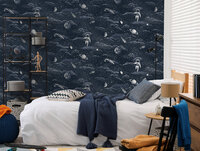Dutch Wallcoverings Adventure Awaits Blauw Zilver 14051