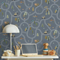 Dutch Wallcoverings Adventure Awaits Blauw 14083