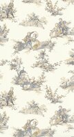 Casadeco Les Belles Toiles De Jouy 2 BTJD201731919 (incl. Gratis Lijm*) Wit / Beige / Grijs / Blauw