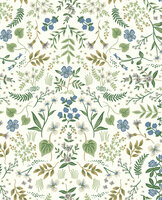 Eijffinger Rifle Paper co. RI5155 (incl. Gratis Lijm*) Wit / Goud / Blauw / Groen