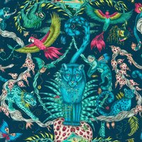 Clarke &amp; Clarke Emma Shipley Mythica Wallcoverings W0213/03 Blauw
