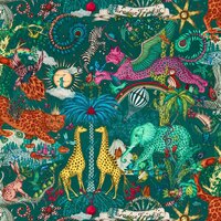 Clarke &amp; Clarke Emma Shipley Mythica Wallcoverings W0216/05 Groen