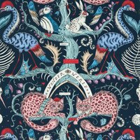 Clarke &amp; Clarke Emma Shipley Mythica Wallcoverings W0219/01 Blauw