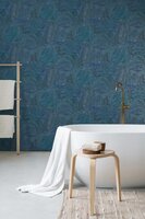 Noordwand Hohenberger Line &amp; Leaf 81441 Blauw