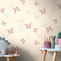 AS Creation Kids Studio 34765-1 / 347651 Cr&egrave;me / Beige / Lila / Metallic