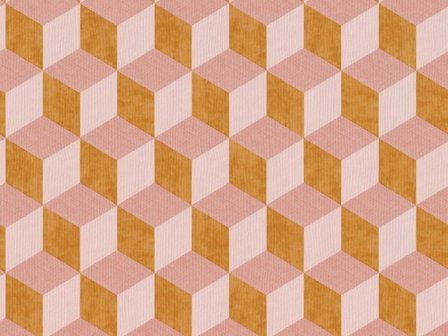 BN Wallcoverings Cubiq 220361 - Roze - Oranje