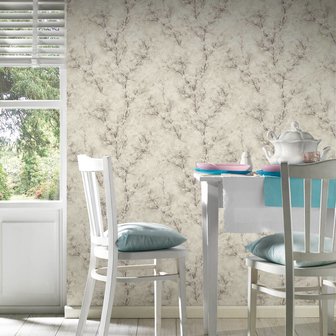 AS Creation New Walls 37420-2 | 374202 (Met subtiele Glitter) - Creme / Grijs