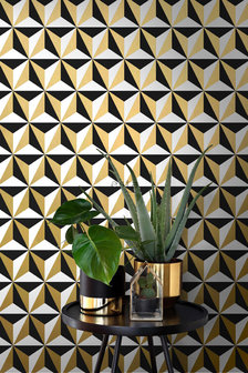 Esta Home Black &amp; White 139118 (With a splash of gold) (*Gratis Lijm Actie) - Zwart - Goud