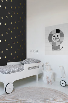 Esta Home Black &amp; White 139123 (With a splash of gold) (*Gratis Lijm Actie) - Zwart - Goud