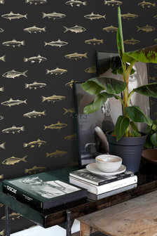 Esta Home Black &amp; White 139124 (With a splash of gold) (*Gratis Lijm Actie) - Zwart - Goud