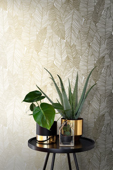 Esta Home Black &amp; White 139125 (With a splash of gold) (*Gratis Lijm Actie) - Wit - Goud