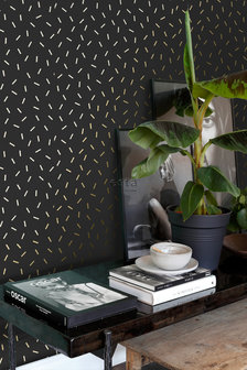 Esta Home Black &amp; White 139128 (With a splash of gold) (*Gratis Lijm Actie) - Zwart - Goud