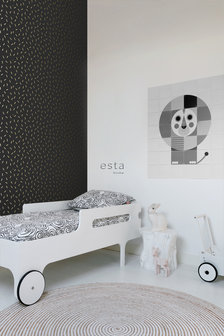 Esta Home Black &amp; White 139128 (With a splash of gold) (*Gratis Lijm Actie) - Zwart - Goud