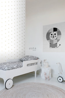 Esta Home Black &amp; White 139129 (With a splash of gold) (*Gratis Lijm Actie) - Wit - Goud