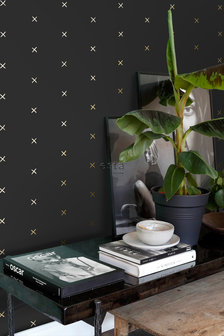 Esta Home Black &amp; White 139130 (With a splash of gold) (*Gratis Lijm Actie) - Zwart - Goud