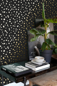 Esta Home Black &amp; White 139134 (With a splash of gold) (*Gratis Lijm Actie) - Zwart - Goud