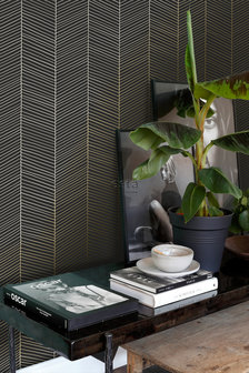 Esta Home Black &amp; White 139136 (With a splash of gold) (*Gratis Lijm Actie) - Zwart - Goud