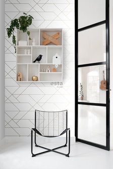 Esta Home Black &amp; White 139143 (With a splash of gold) (*Gratis Lijm Actie) - Wit - Goud