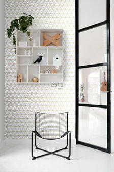 Esta Home Black &amp; White 139147 (With a splash of gold) (*Gratis Lijm Actie) - Wit - Goud