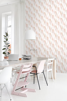 Esta Art Deco 139196 (*Gratis Lijm Actie) - Roze - Oranje - Beige