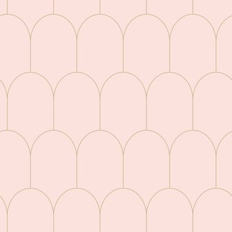 Esta Art Deco 139201 (*Gratis Lijm Actie) - Roze - Goud