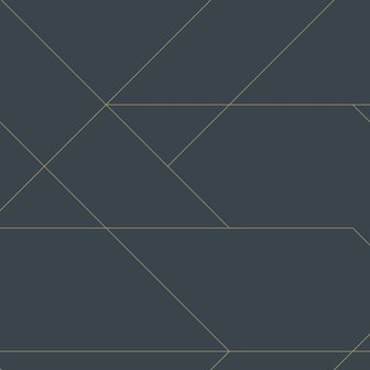 Esta Art Deco 139213 (*Gratis Lijm Actie) - Goud - DonkerBlauw