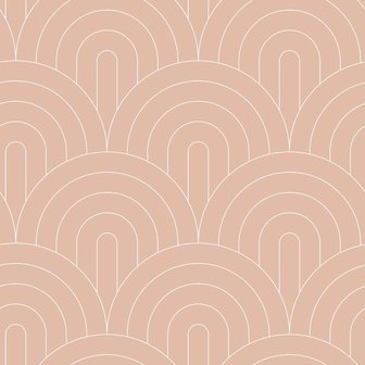 Esta Art Deco 139218 (*Gratis Lijm Actie) - Terracotta - Roze - Oranje