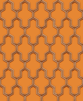 Dutch Wallcoverings Wall Fabric geometric orange  WF121026