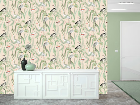 Dutch Wallcoverings Eden Flamingo / Reiger M374-03