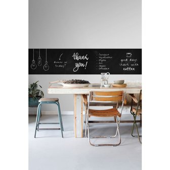 Esta Home Krijtbord Magneet Behang Zwart 155002 (5,6M) (*Gratis Lijm Actie) - Zwart