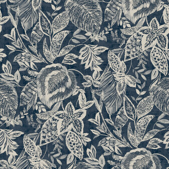 Dutch Wallcoverings Nomad 171801 DonkerBlauw - Grijs