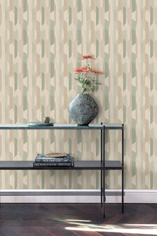 Dutch Wallcoverings Asperia A57001 beige - groen