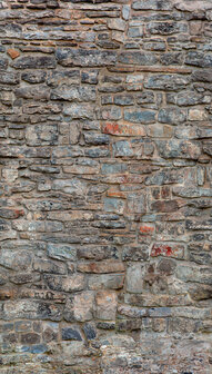 Dutch Wallcoverings One Roll One Motif A51702 Castle Wall zwart