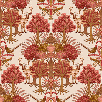Dutch Wallcoverings Tapestry TP422304 Nordic Deer Forest Rood