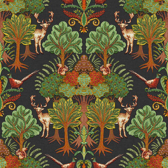 Dutch Wallcoverings Tapestry TP422306 Nordic Deer Forest Zwart