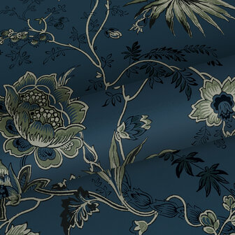 Esta Home Vintage Flowers blauw 139315 (*Gratis Lijm Actie) - Blauw