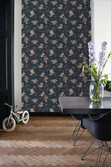 Esta Home Vintage Flowers blauw 139409 (*Gratis Lijm Actie) - Blauw