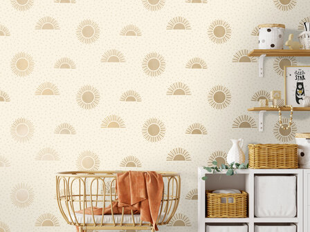 Dutch Wallcoverings Dream Catcher Sunbeam Beige - Goud 13322