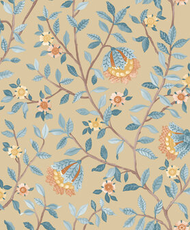 Dutch Wallcoverings Botanique B199-02 / B19902 beige - blauw