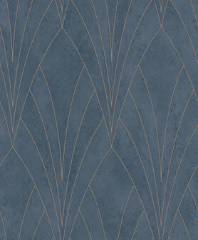 Dutch Wallcoverings Elegance L856-01 blauw - goud