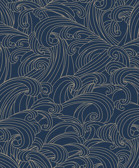 Dutch Wallcoverings Elegance M629-01 blauw - goud