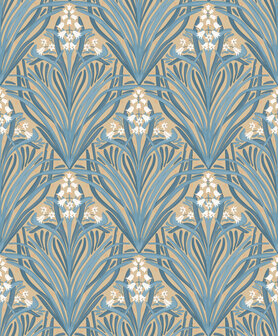 Dutch Wallcoverings Elegance M661-04 oker - blauw