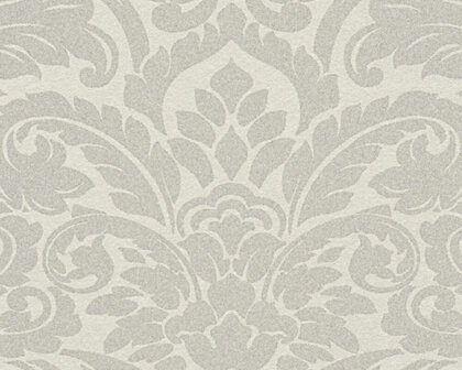 AS Creation AP Finest - 30545-1 - 305451 Zilver (Glasparels) - Zilver / Grijs / Creme