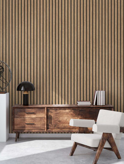 houten lamellen vinyl op vlies