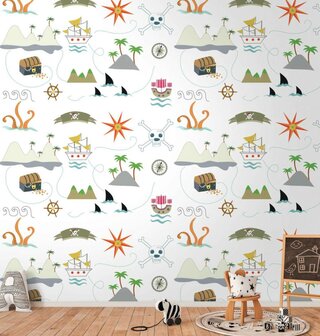 AS Creation The Wall Travel Styles Multicolor - 39192-1 - 391921 - Multicolour / Creme