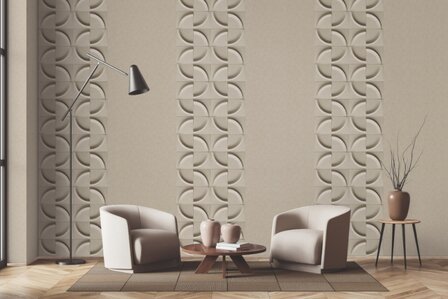 Noordwand Shades Iconic 34466 Beige - Grijs
