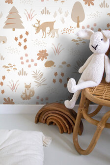 Esta Home Dieren Bos 139611 (*Gratis Lijm) Wit Beige